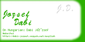 jozsef dabi business card